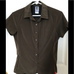 The North Face Brown Vented Short Sleeve Shirt XS